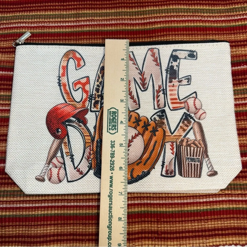 Baseball Game Day Pouch with Glove and Bat Design - NWT